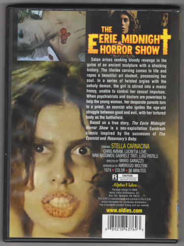 The Eerie Midnight Horror Show DVD back