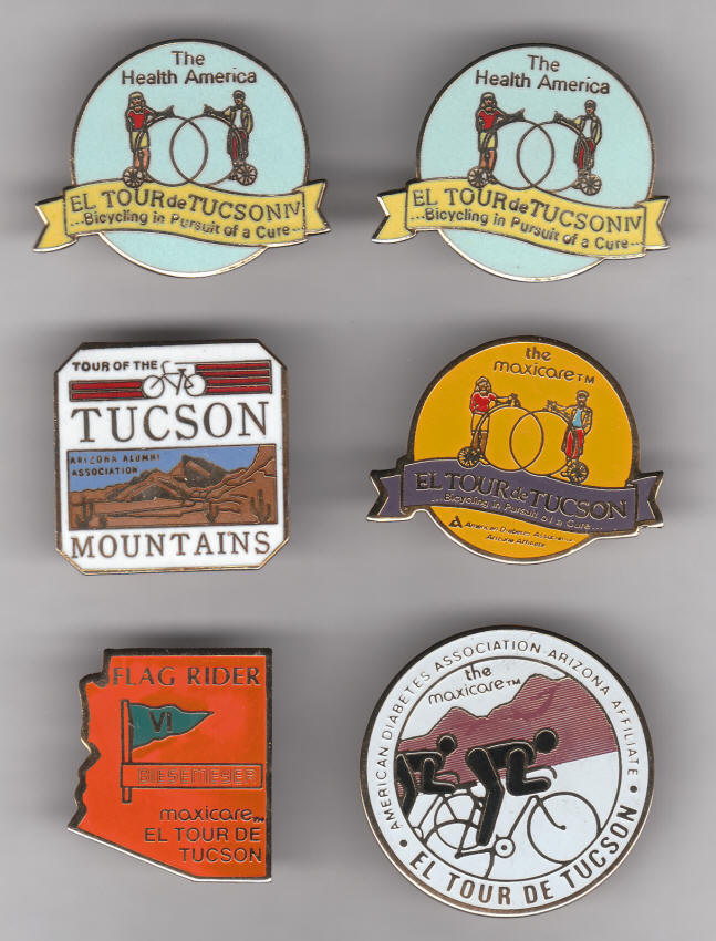 El Tour de Tucson Bicycle Ride Lapel Pins