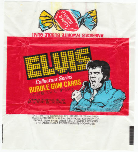 1978 Donruss Elvis Wax Pack Wrapper
