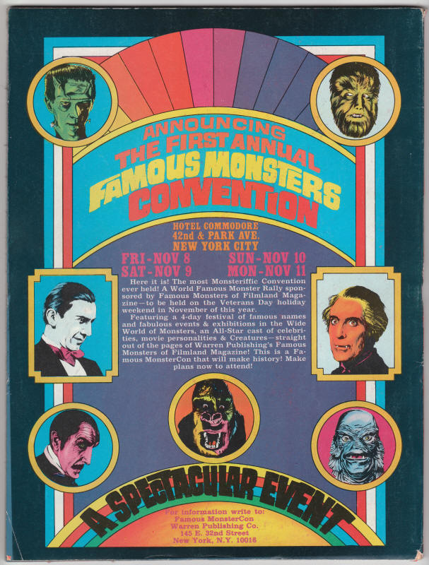 Famous Monsters Of Filmland #111 back cover