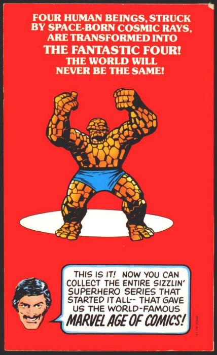 Fantastic Four 1977 Paperback 1 back cover