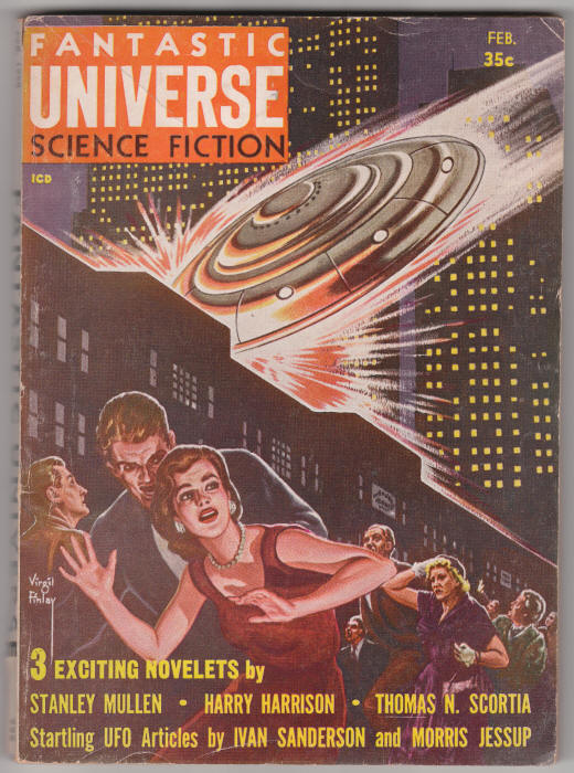 Fantastic Universe Science Fiction February 1958 front cover