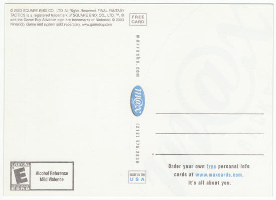 Final Fantasy Tactics Post Card