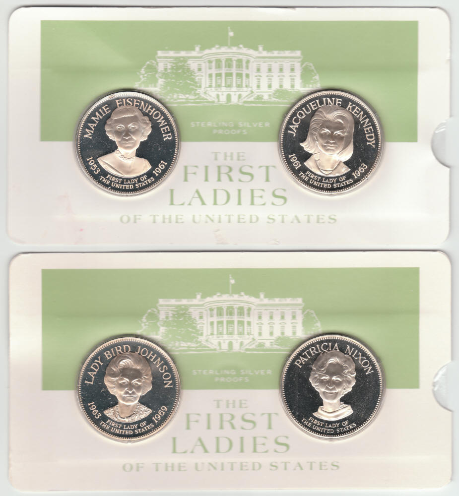 First Ladies Of United States Sterling Silver Proof Medals obverse