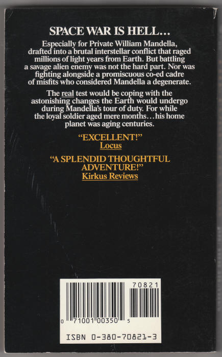 The Forever War back cover