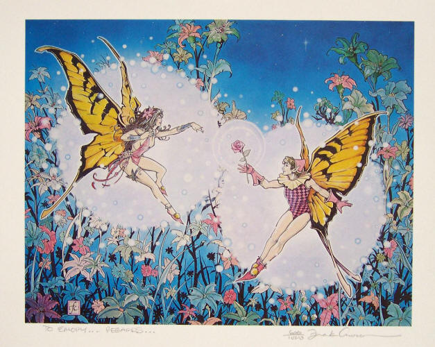 Frank Cirocco Two Fairies Signed Print