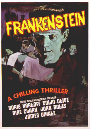 Frankenstein 1931 Poster Post Card
