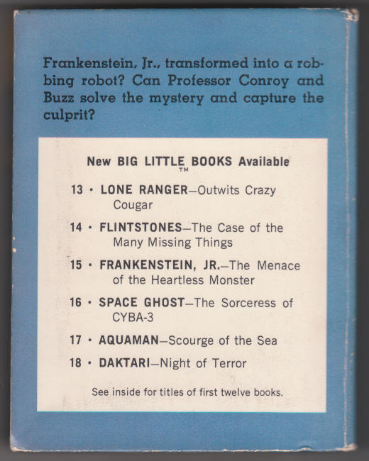 Frankenstein Jr Big Little Books 15 back cover