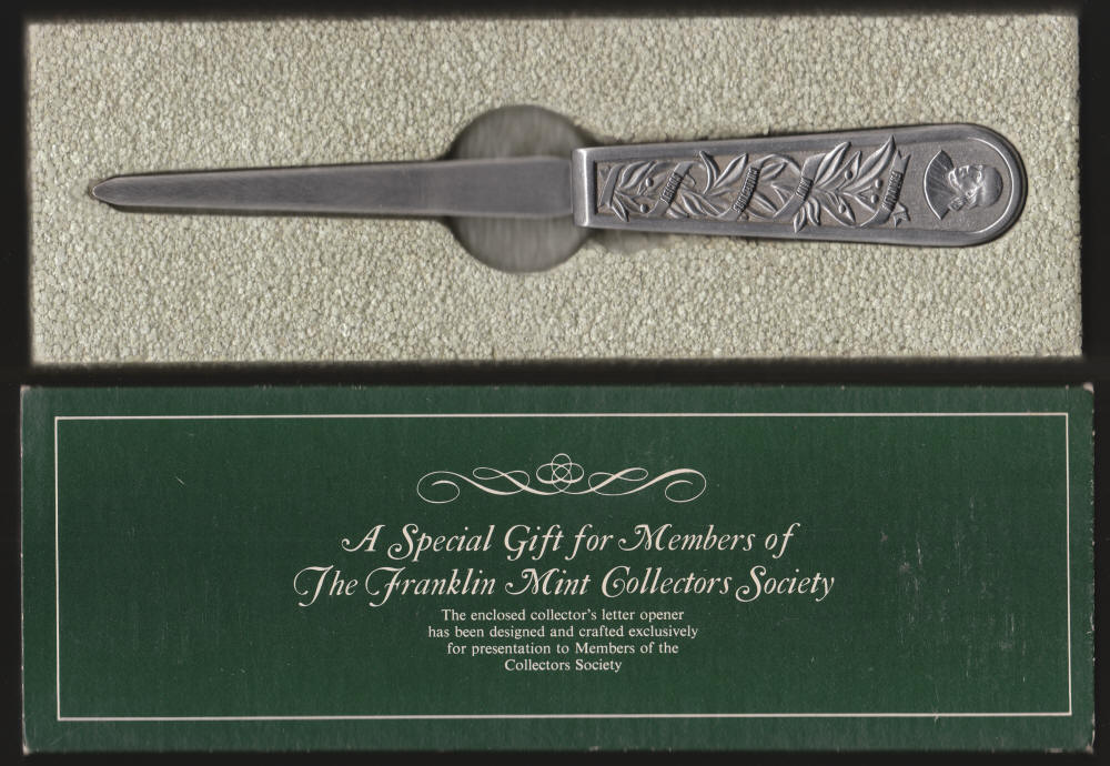 Franklin Mint Collectors Society Letter Opener