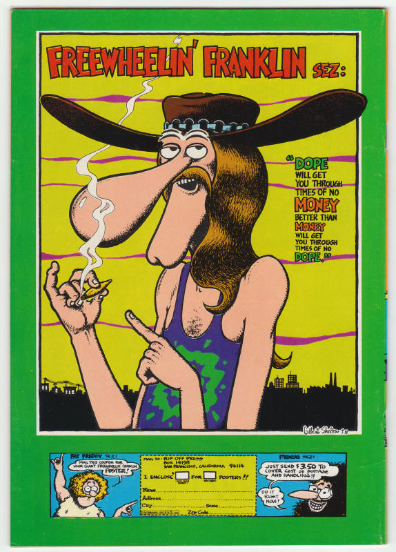 The Fabulous Furry Freak Brothers #2 back cover
