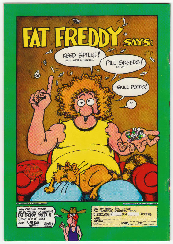The Fabulous Furry Freak Brothers #3 back cover