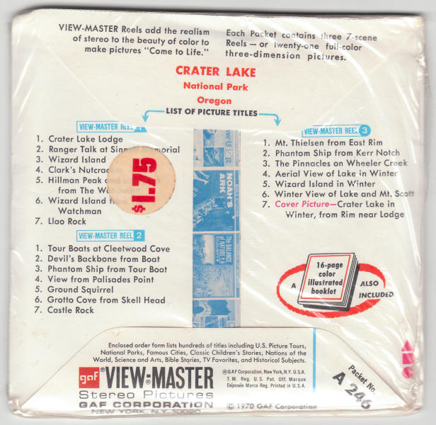 Crater Lake 1970 GAF View-Master Slides