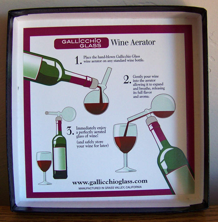 Gallicchio Glass Wine Aerator