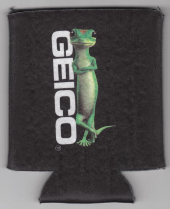 Geico Gecko Bottle Can Coozie 2010