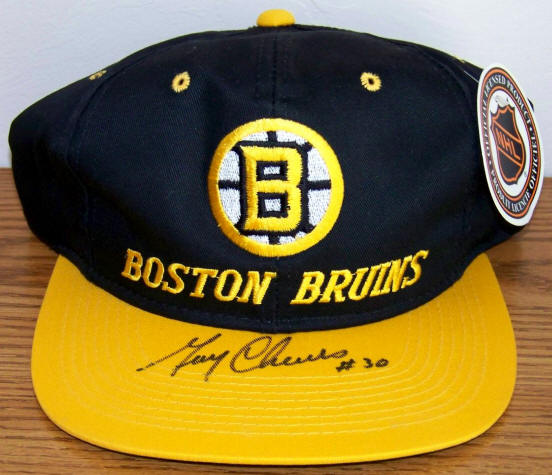 Gerry Cheevers Autographed Boston Bruins Home Cap