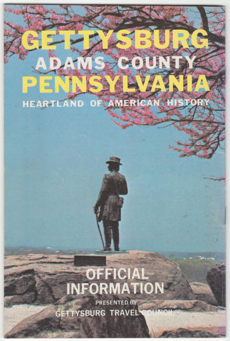 Gettysburg Visitors Guide 1972 back cover