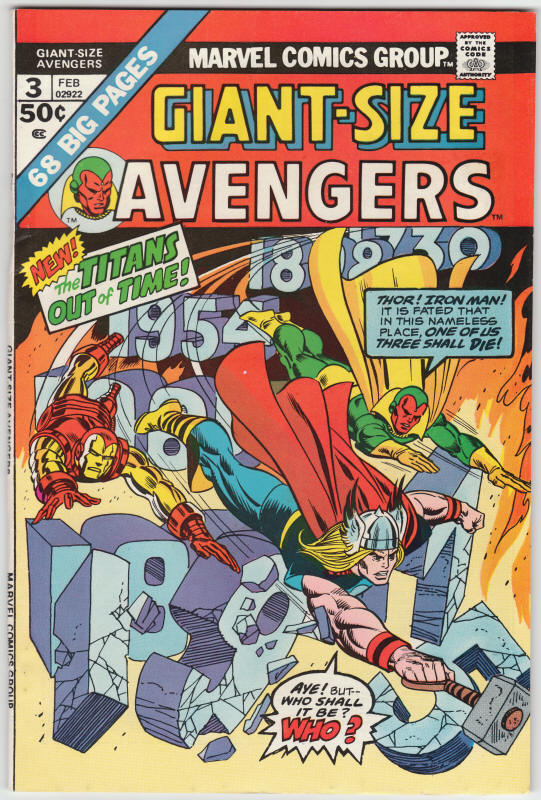 Giant Size Avengers 3 front cover