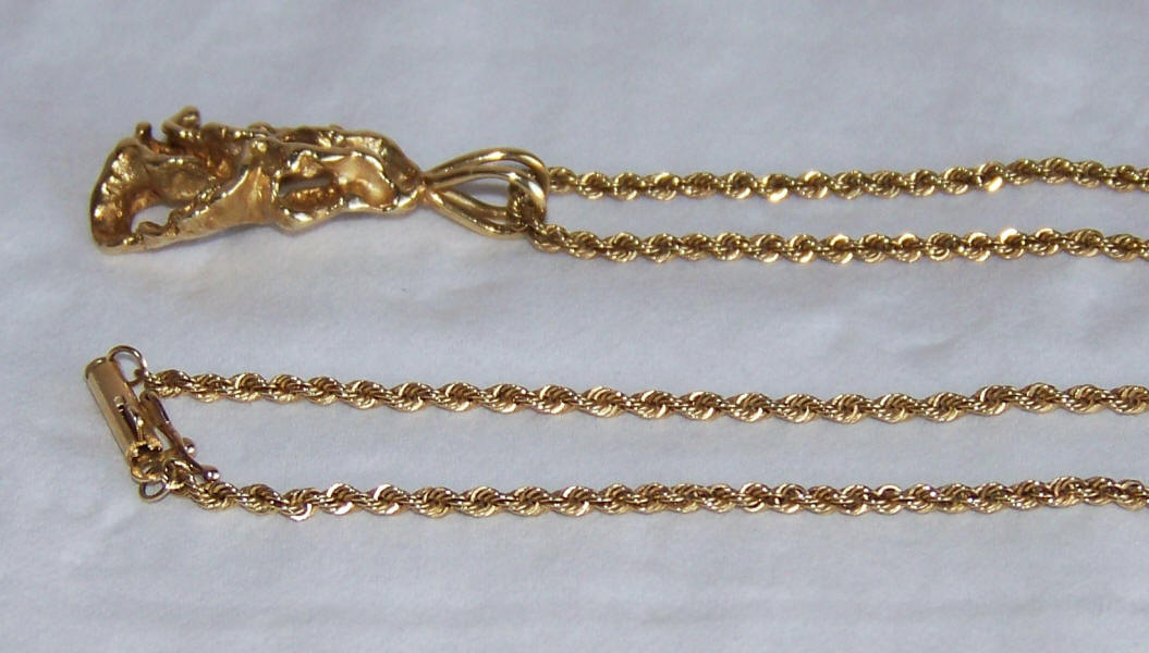 14K Gold Brutalist Necklace