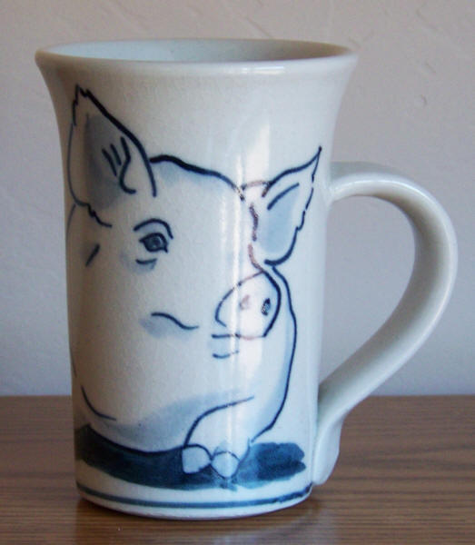 Pig Mug by Gordon Ward