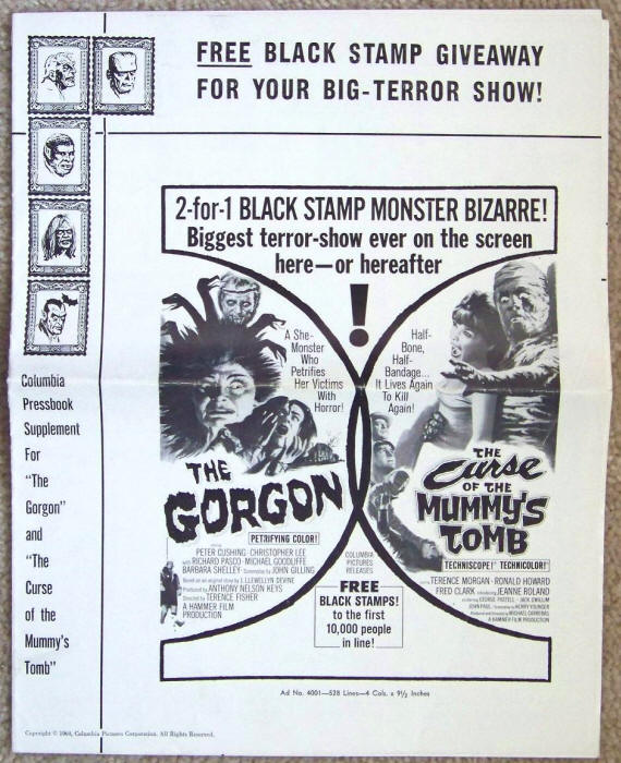 The Gorgon Curse Of The Mummys Tomb Pressbook