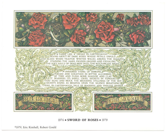 Robert Gould Sword Of Roses Promotional Card