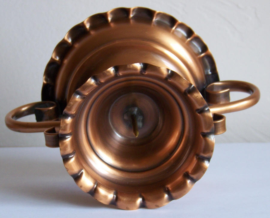 Gregorian Copper Reversible Candle Holder