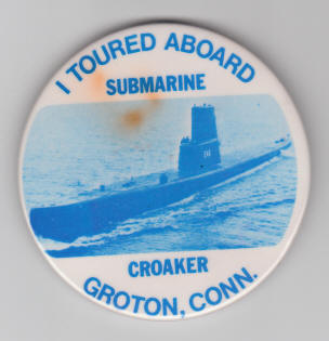 Groton Connecticut Croaker Submarine Button