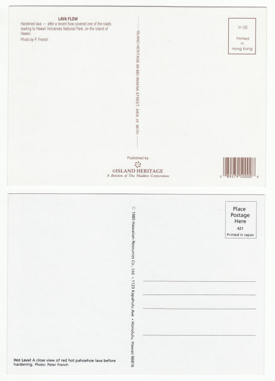 Hawaii Volcanoes National Park Post Cards