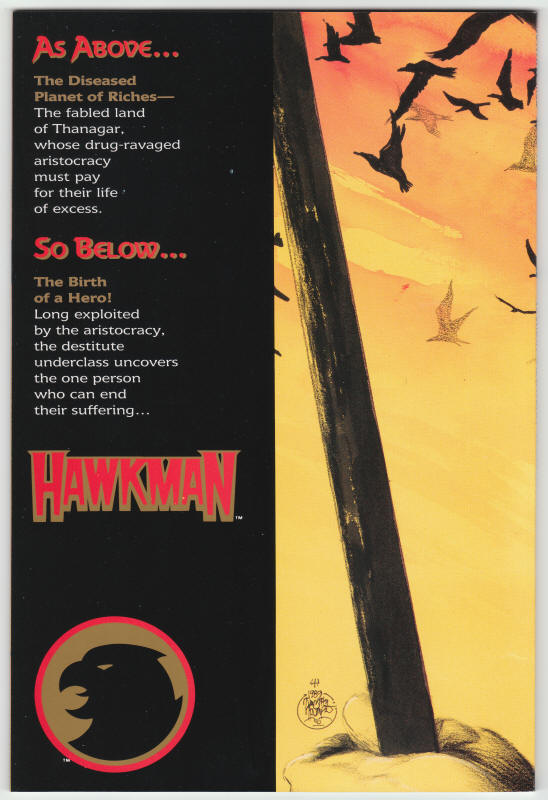 Hawkworld #3 back cover