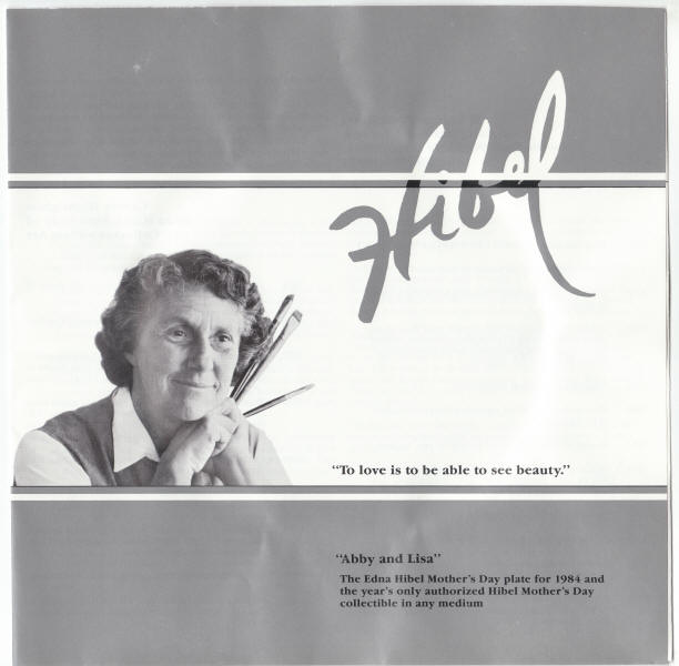 Edna Hibel 1984 Mothers Day Plate brochure