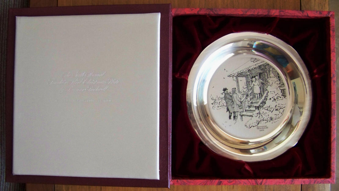 Norman Rockwells Home For Christmas Sterling Silver Plate