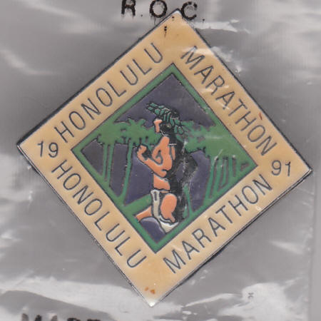 1991 Honolulu Marathon Pin