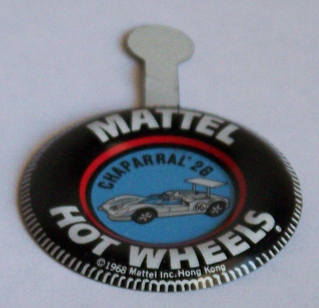 Mattel Hot Wheels Chaparral 2G button 1969