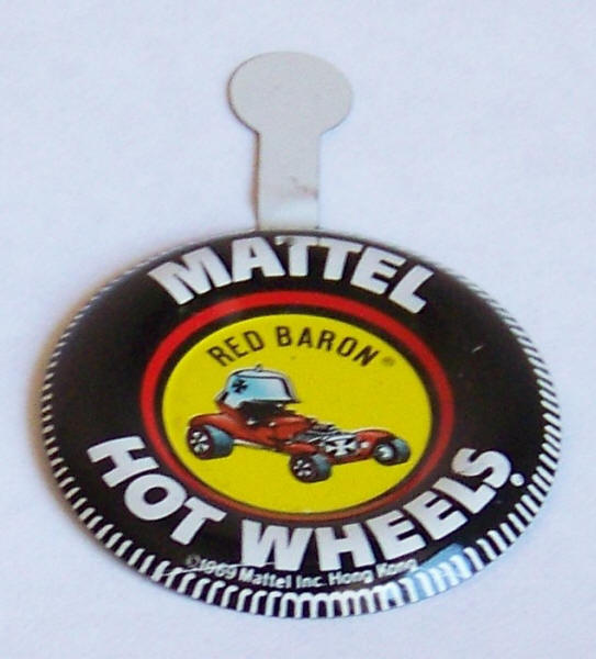 Mattel Hot Wheels Red Baron button front