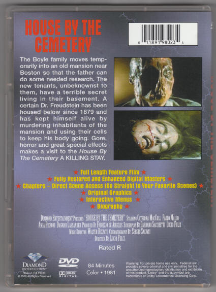 House By The Cemetery DVD