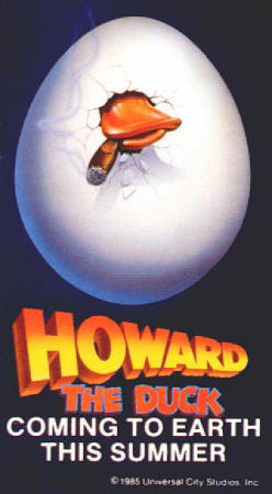1985 Howard The Duck Movie Promo Sticker