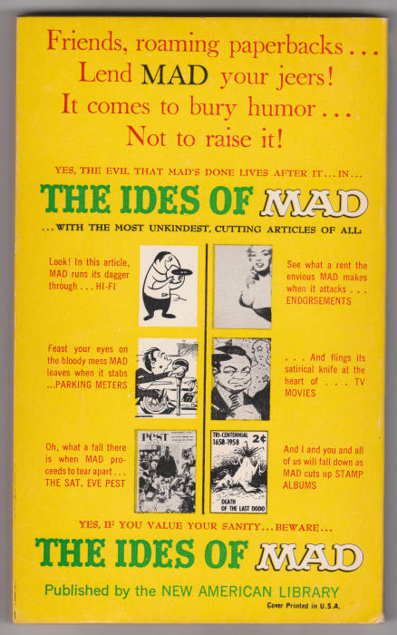 The Ides Of Mad back cover