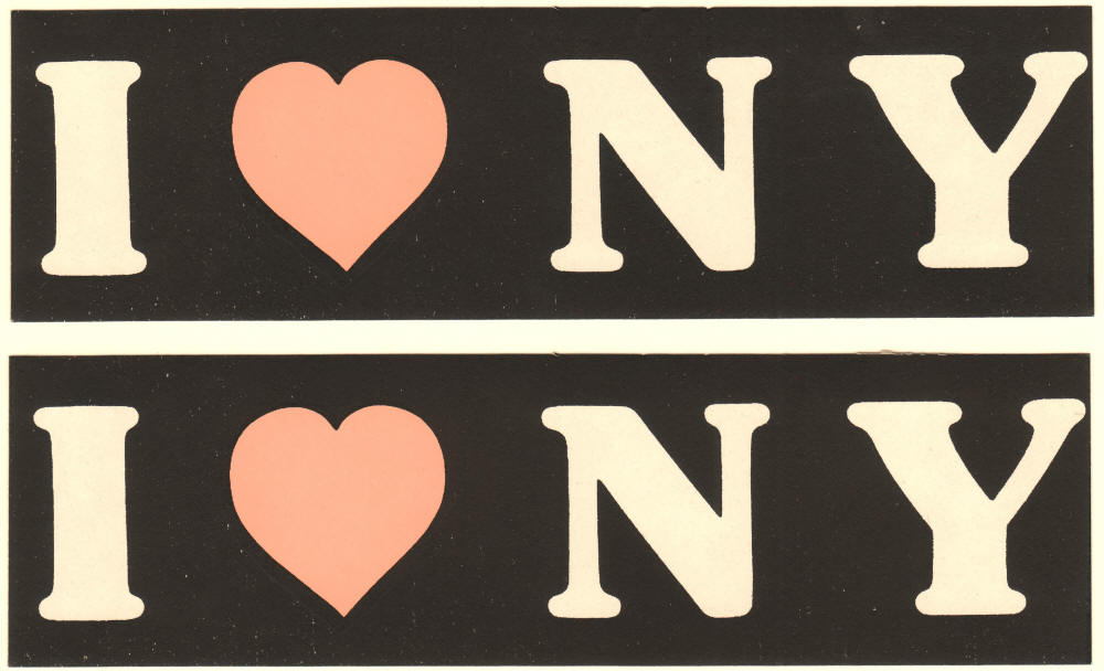 I Love NY Mini Bumper Stickers