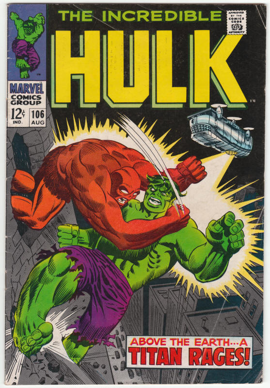Incredible Hulk #106 front cover