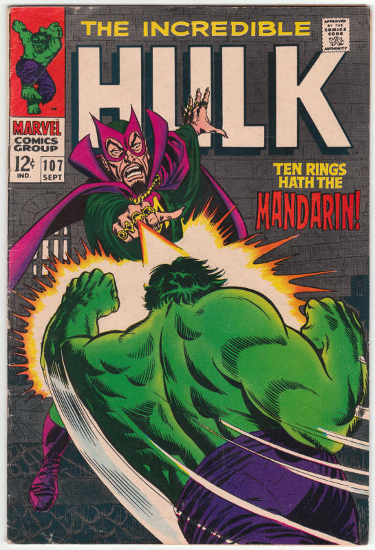Incredible Hulk #107 front cover