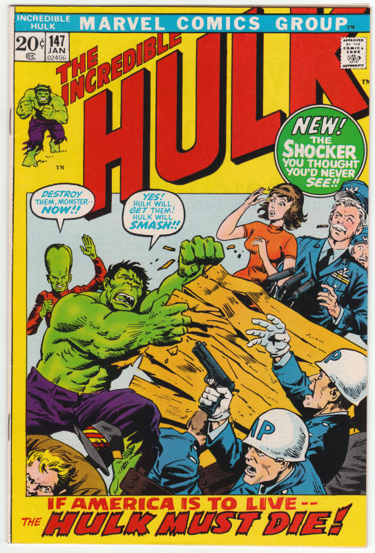 Incredible Hulk #147 front cover