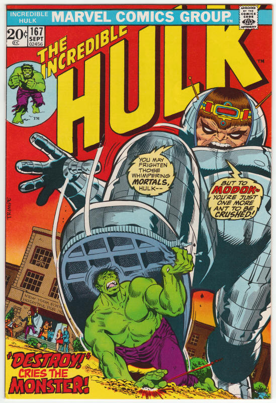 Incredible Hulk #167 front cover