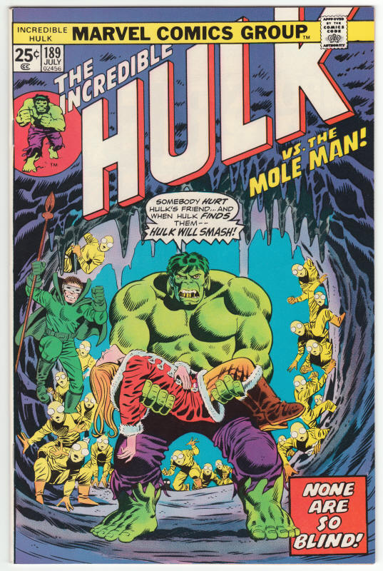 Incredible Hulk #189 front cover