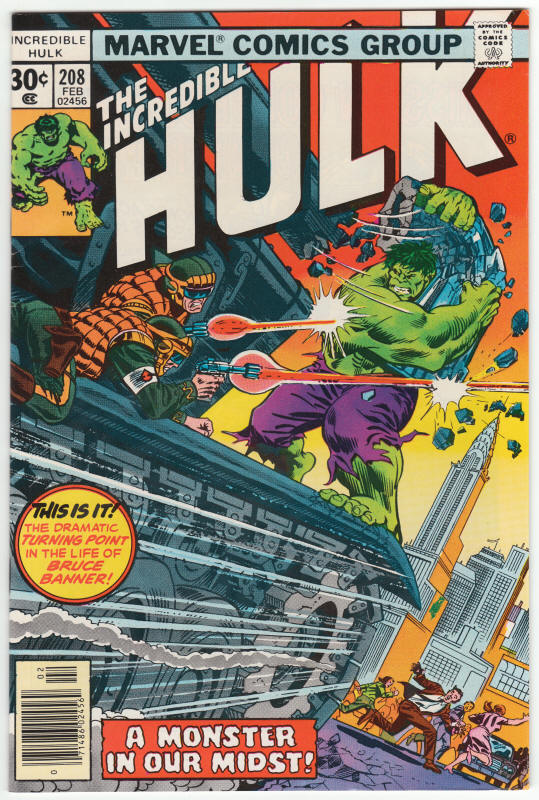 Incredible Hulk #208 front cover