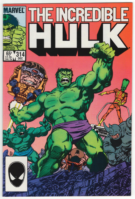 Incredible Hulk #314 front cover