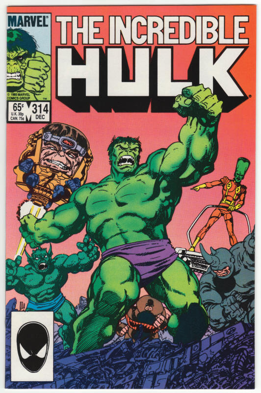 Incredible Hulk #314 front cover
