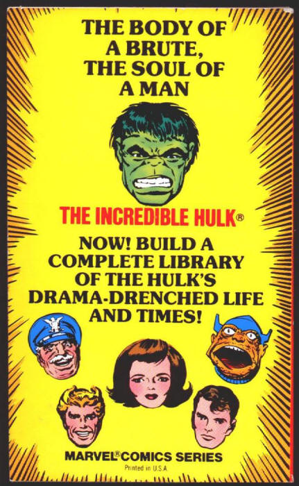 The Incredible Hulk 1 back cover