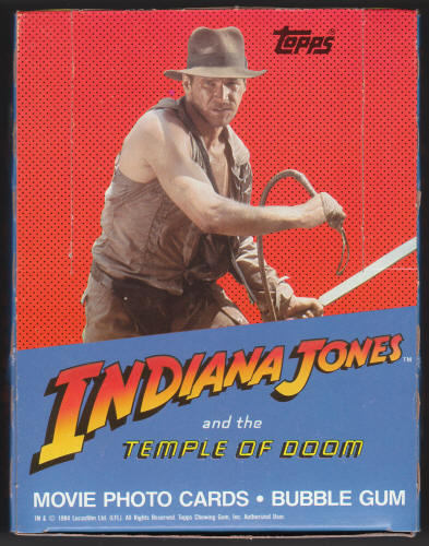 1984 Topps Indiana Jones And The Temple Of Doom Empty Wax Box