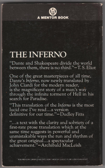 The Inferno back cover