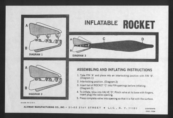 Frosty Os Inflatable Rocket Toy Premium Instructions